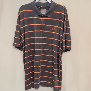 Under Armour Men's Polo in Charcoal and Orange